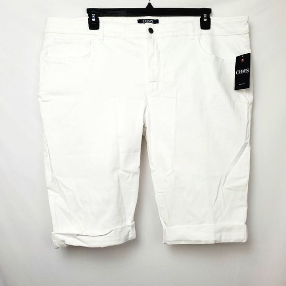 Chaps Pants - NWT Chaps Plus size 22W white Capri Pants